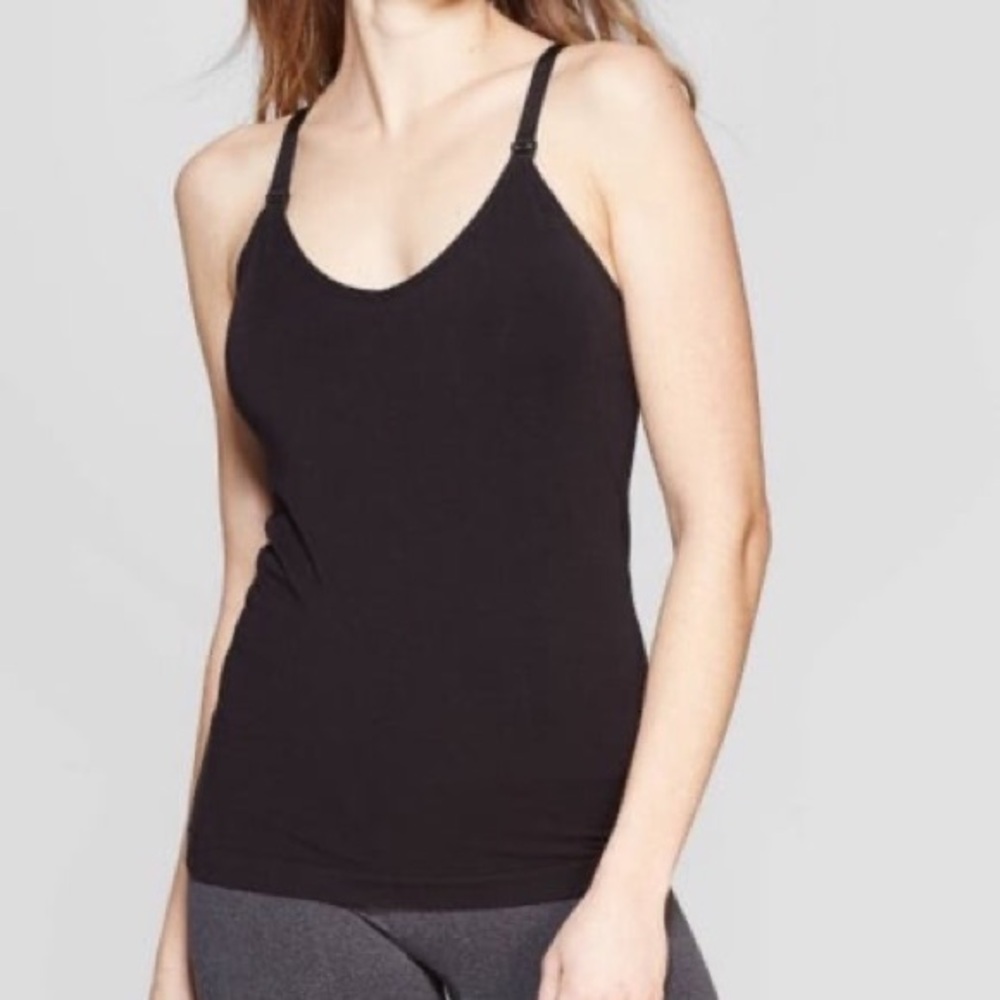 Auden-Women’s Nursing Seamless Cami Top, Black, Size M, NWT!